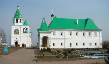 On the territory of the monastery clipart