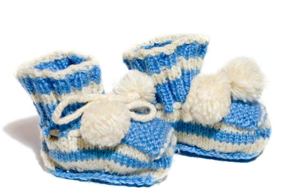 stock image Kids knit baby's bootees