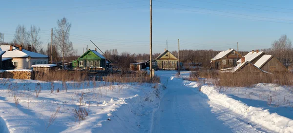 Kışın köy — Stok fotoğraf