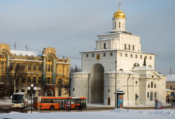 Golden gate. vladimir City, Oroszország — Stock Fotó