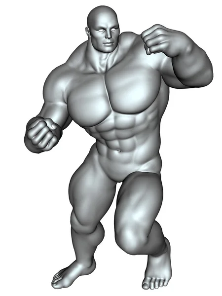 Bodybuilder in action pose — Stock Photo, Image