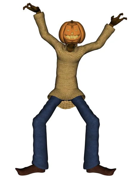 Хэллоуин с тыквенной головой — стоковое фото