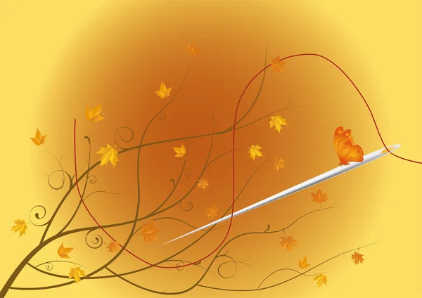 Le tailleur d'automne — Image vectorielle