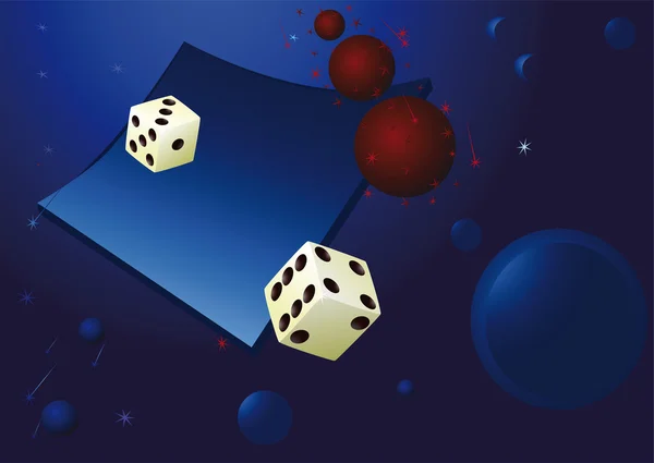 Espace et cubes de jeu — Image vectorielle