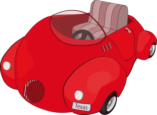 The toy red car — Stock Vector