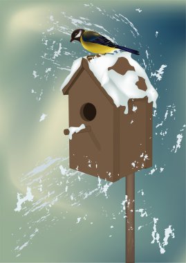 Starling house with clipart