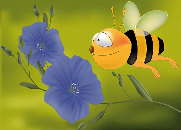 Uçan arı — Stok Vektör