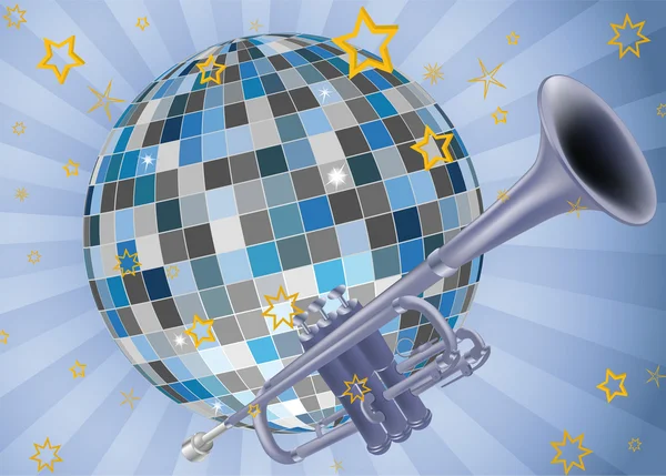 Trompette boule disco — Image vectorielle