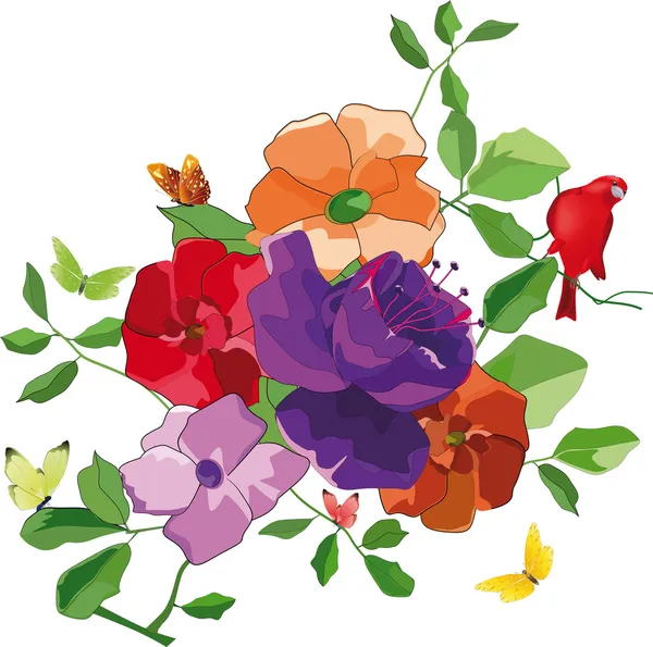 花の花束 — ストックベクタ
