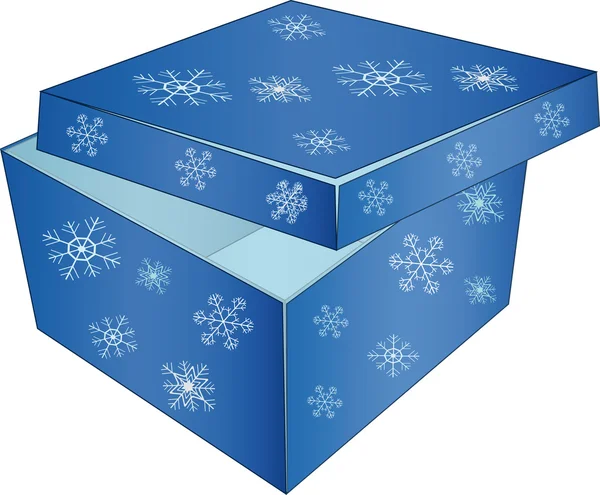 Blauwe doos voor een geschenk — Stockvector