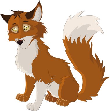 Young fox clipart