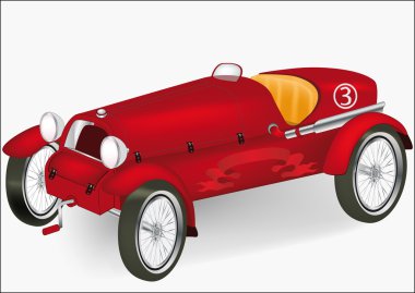 Old racing car clipart