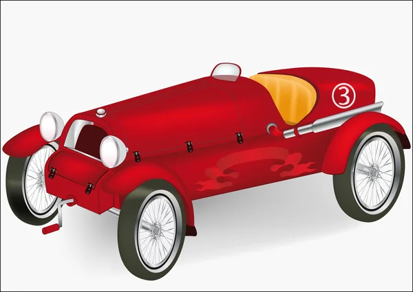Ancienne voiture de course — Image vectorielle