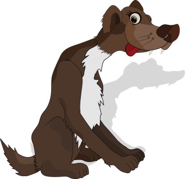 Kind street not purebred dog clipart