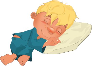 The sleeping boy clipart