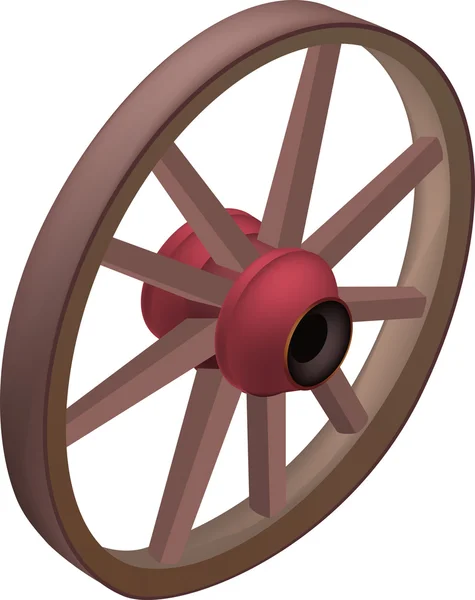 Hjul från en gammal vagn — Stock vektor