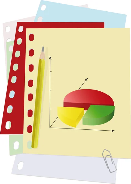 Bleistift das Diagramm — Stockvektor