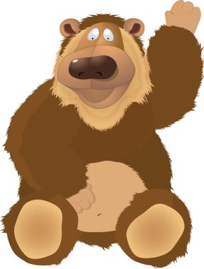 Bear in good mood clipart