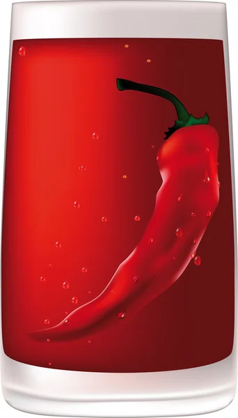 Vodka rouge au poivre — Image vectorielle