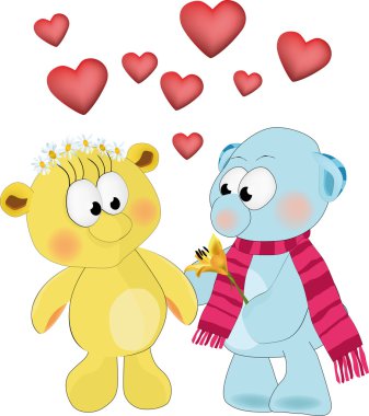 Love and bears clipart