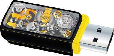 The mechanism flash drives clipart