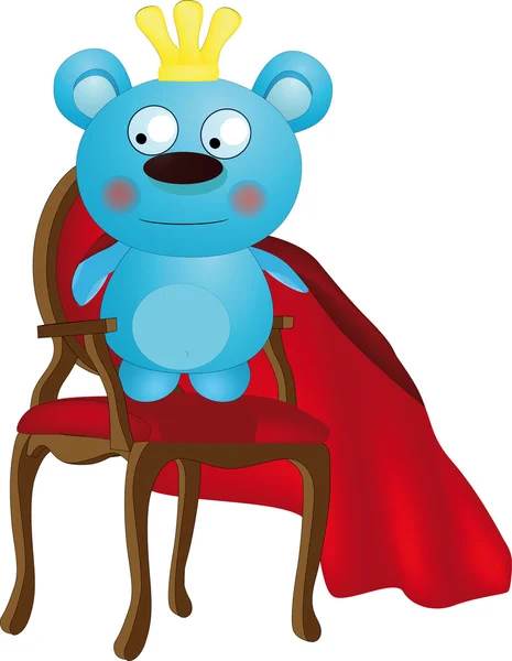 おもちゃクマの王 — ストックベクタ
