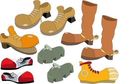 Set of boots clipart