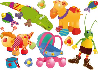 Children's toys clipart