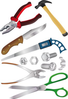 The complete set of tools for repair clipart