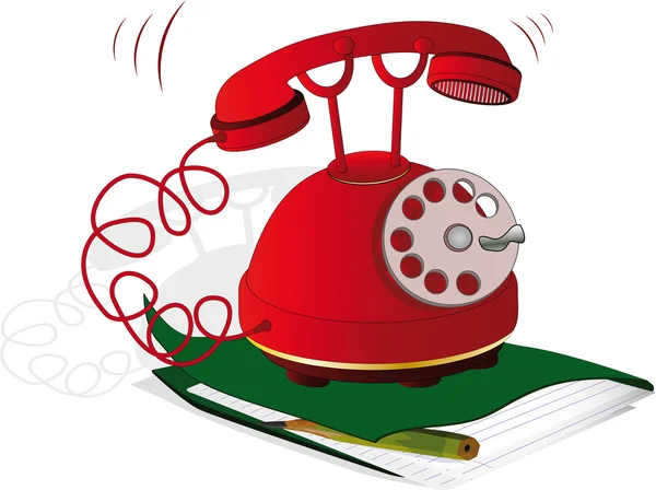 Κόκκινο τηλέφωνο — Διανυσματικό Αρχείο
