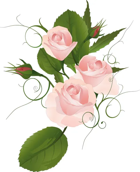 一朵玫瑰花束 — 图库矢量图片