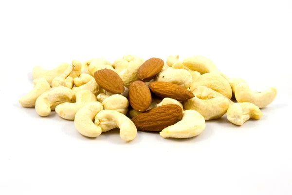 Cashews and almonds — Stock Photo, Image