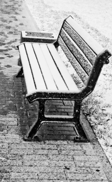 stock image Winter bench