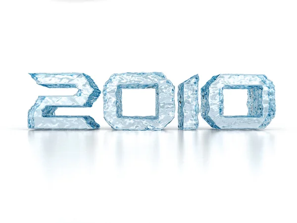 Ice new year number — Stock Photo, Image