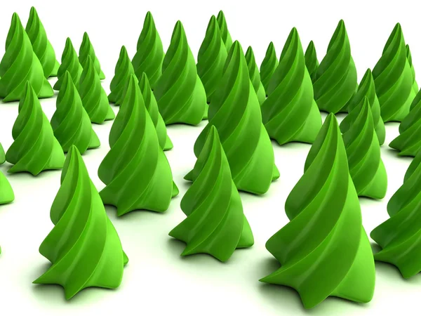 Yeşil kürk-ağaçlar — Stok fotoğraf
