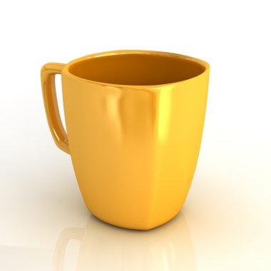 Empty cup with shadow clipart