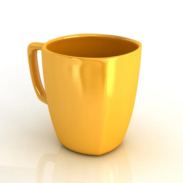 Empty cup with shadow — Stock Photo, Image