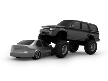 Off-road car accident clipart