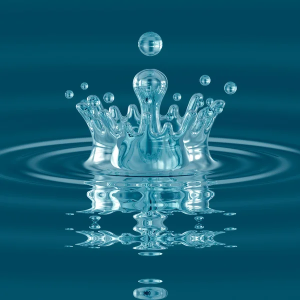 Djupblå vattenstänk — Stockfoto