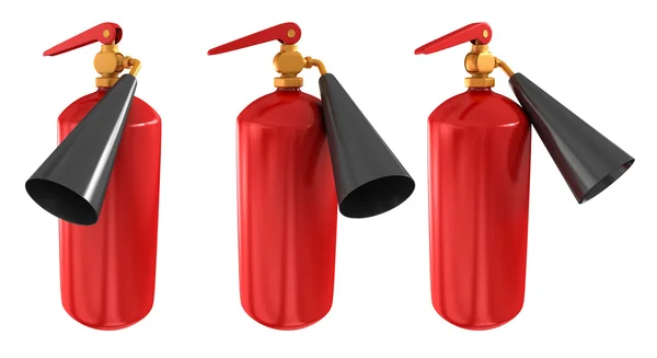 Tři hasicí přístroje — Stock fotografie