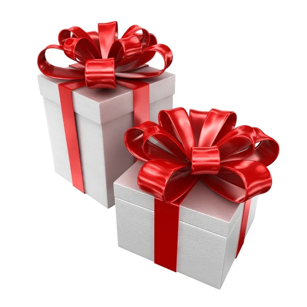 Two boxes with a red ribbon — Stock Photo, Image