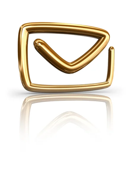 Symbol złota poczty — Zdjęcie stockowe