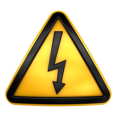 Caution high voltage clipart