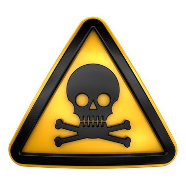 Skull poison warning clipart