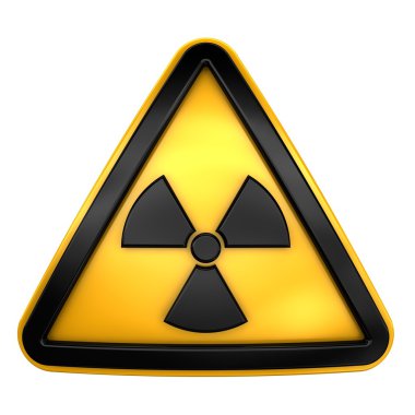 Caution radiation sign clipart