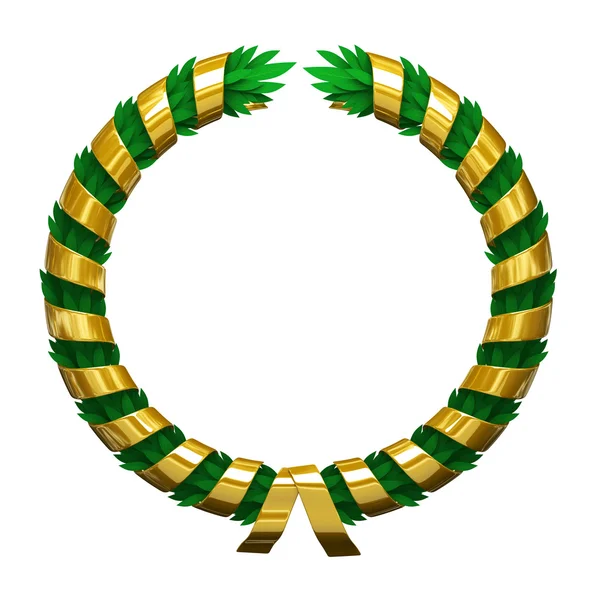 Gold green wreath — Stock Photo, Image