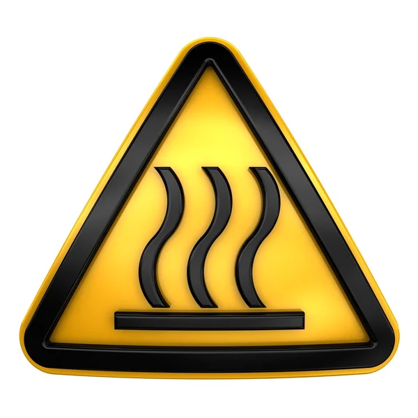 Caution hot surface sign — Stock Photo, Image