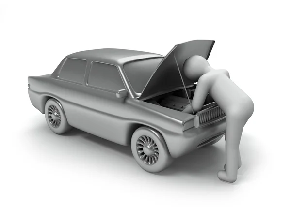 Reparatie auto menselijke — Stockfoto