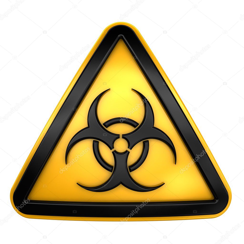 Biohazard caution sign