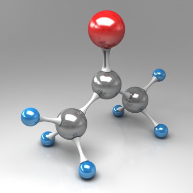 Acetone molecule clipart